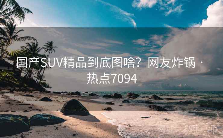 国产SUV精品到底图啥?网友炸锅 · 热点7094 国产SUV精品到底图啥?网友炸锅 · 热点7094